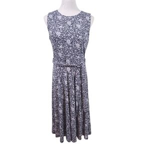 Charter Club Sleeveless Floral Flare Dress, sz M